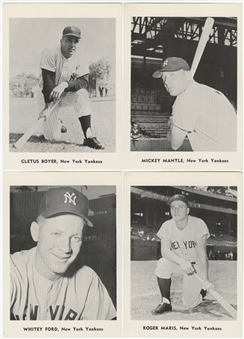 1961 Complete Set of (12) 5x7 Black and White New York Yankees Team Issued Photos